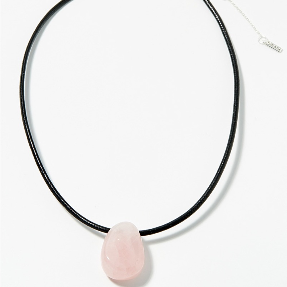 PILGRIM DenmarJewelry Pink Natural Stone Necklace